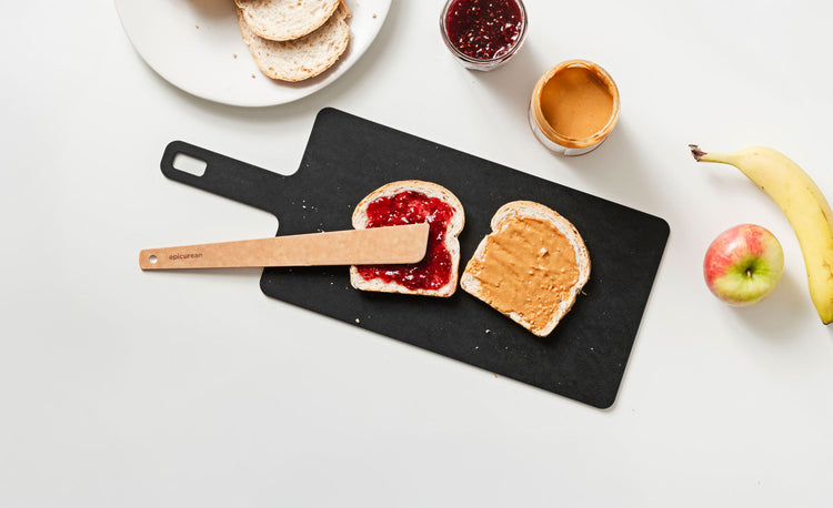 Epicurean Handy Series Board in Slate featured with a Cool Tool in Natural