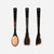 The Frank Lloyd Wright Utensil Set includes the Large Spoon, Paddle and Sauté Tool in Slate/Natural